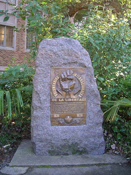 Spanish Civil War plaque.