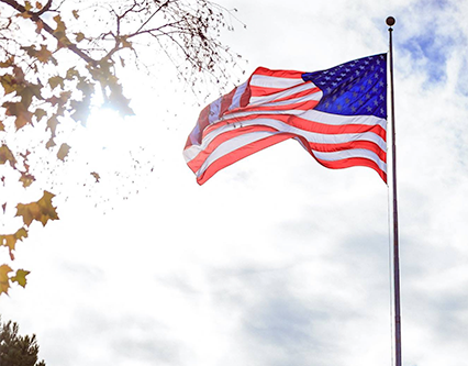 World War II memorial flagpole